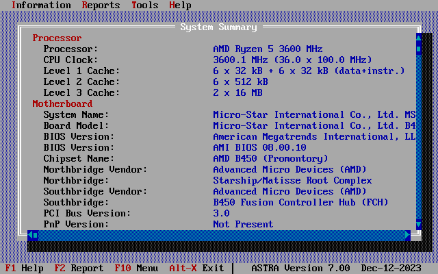 ASTRA - Advanced Sysinfo Tool - Performs computer configuration analysis